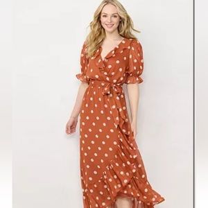 Lauren Conrad Faux Wrap Dress, Size Large